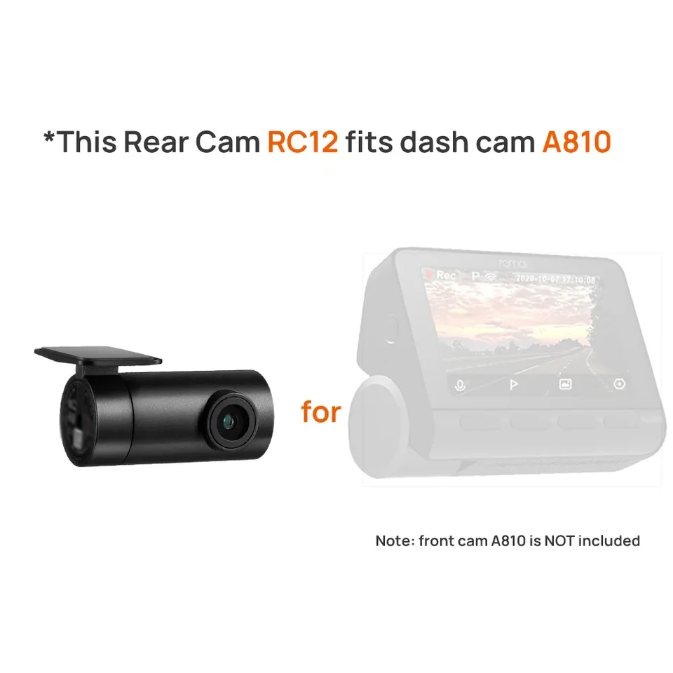 Pre 70MAI NOVÁ ZADNÁ KAMERA RC12 iba pre 4K A810 CAR DVR a podporu parkovacieho záznamu pre 70MAI NOVÝ ZADNÝ CAMERA RC12 CPL FILTER
