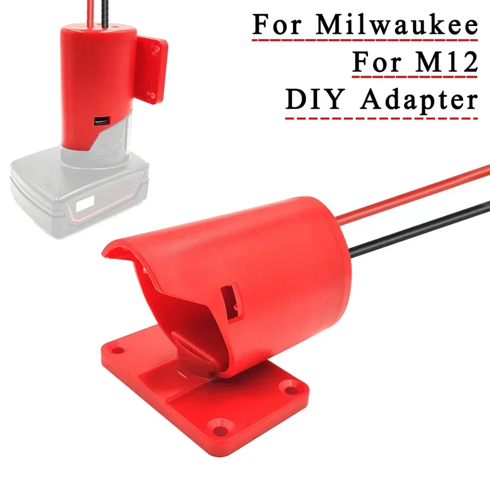 Pre adaptér prevodníka prevodníka batérie M12 pre držiak držiaka konektora DIY DIY DOUPNER MILWAUKEE 12V LI-ION BATTER