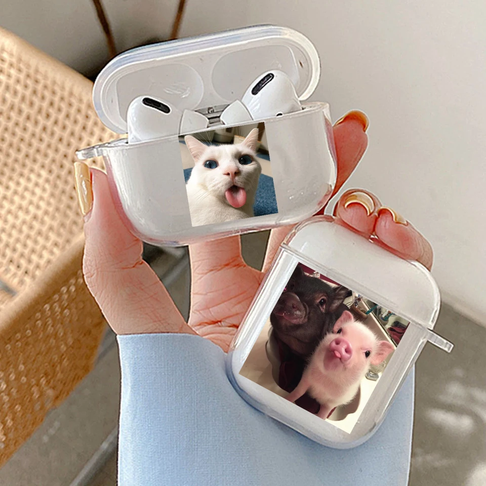 Pre AirPods 1 2 3 puzdro na slúchadlá vtipné roztomilé karikatúry páry Bluetooth Ochranný kryt pre slúchadlá pre AirPodspro 2. nabíjacie škatule