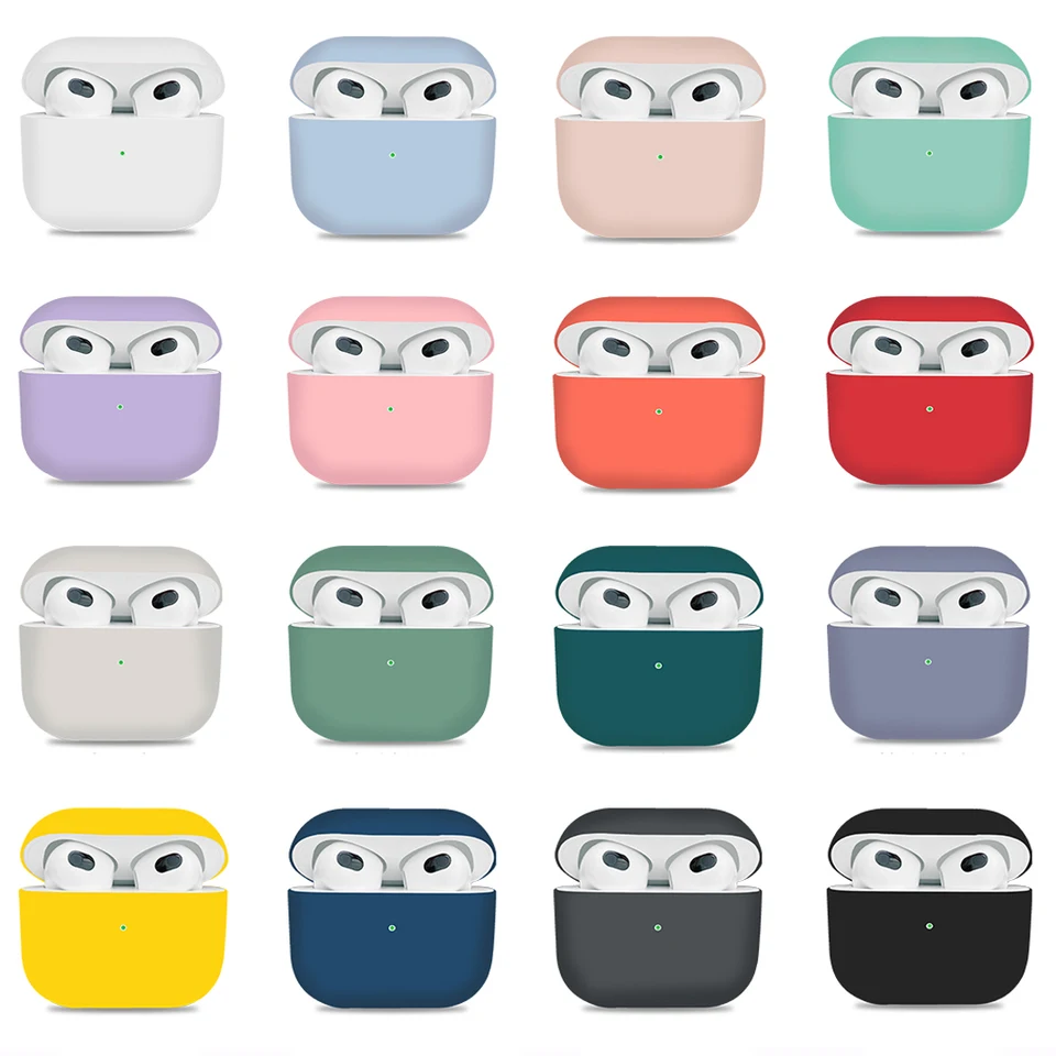 Pre AirPods 3 slúchadlá mäkké silikónové puzdro kryt bezdrôtového krytu Bluetooth Candy Farba Ultra tenký ochranný kryt pre AirPods 3