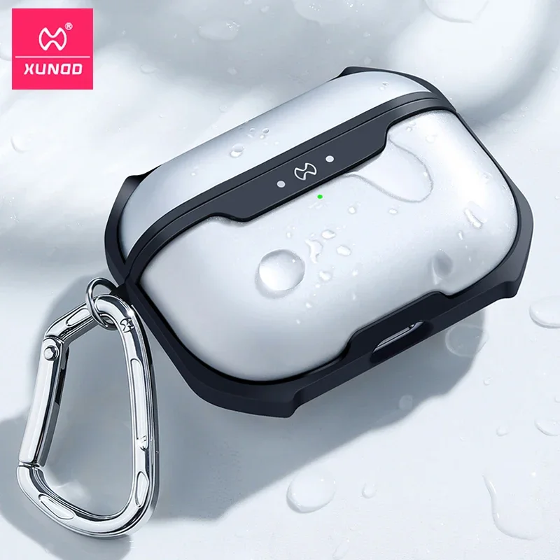 Pre AirPods 4 3 puzdro Xundd Shock odolný voči matným krytom slúchadiel TPU pre AirPods 3 bezdrôtové puzdro na slúchadlá s háčikom s háčikom