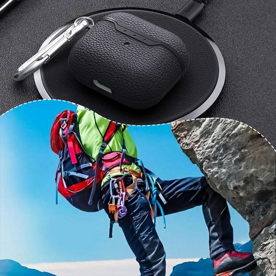Pre AirPods 4 puzdro proti sklzu Livi Libie Vzor uhlíkových vlákien textúra Shock odolný voči umývateľnému ochrannému krytu slúchadla pre AirPodsp R2K0