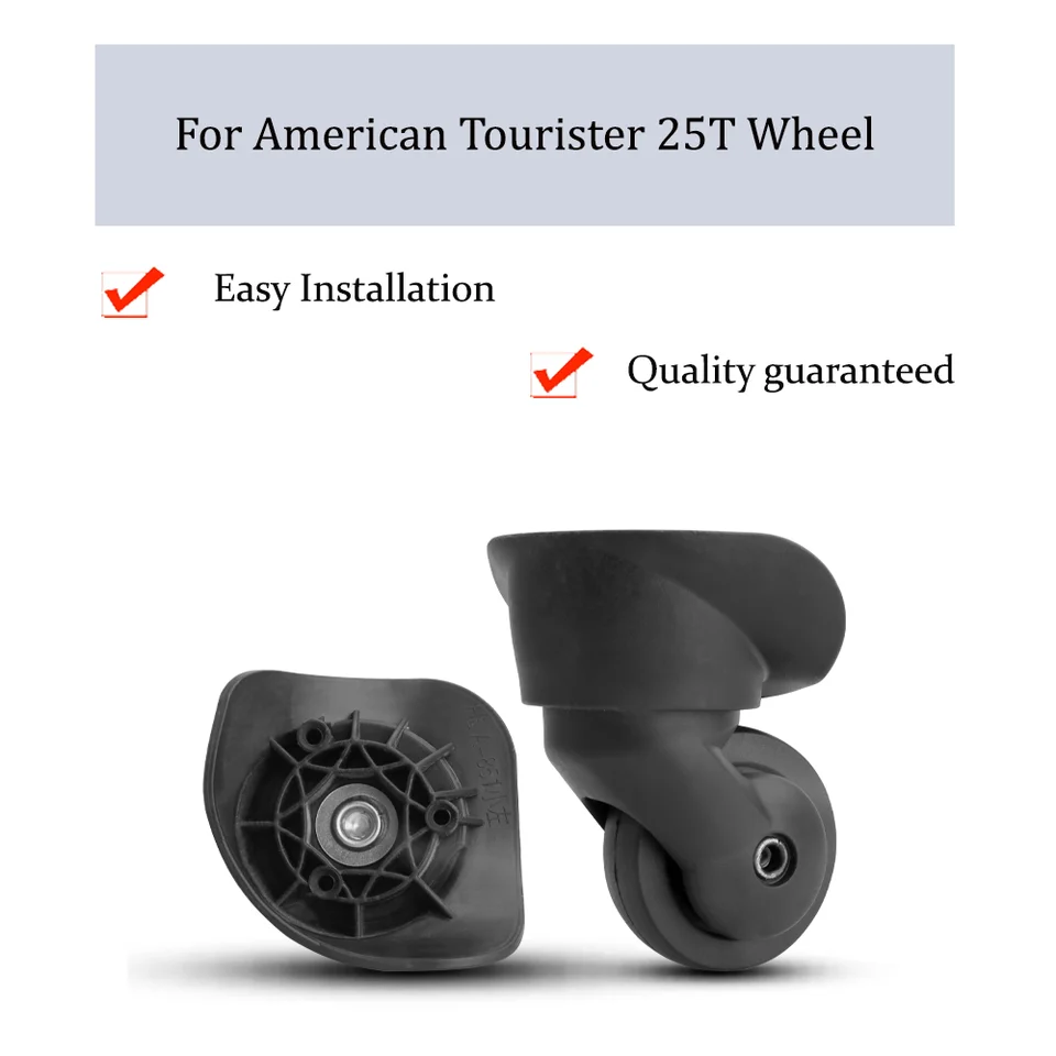 Pre americký Tourister 25T Univerzálne výmena kolesa Trolley Case Pase Pase Punley Tichý hladký šok absorbujúci koliesko