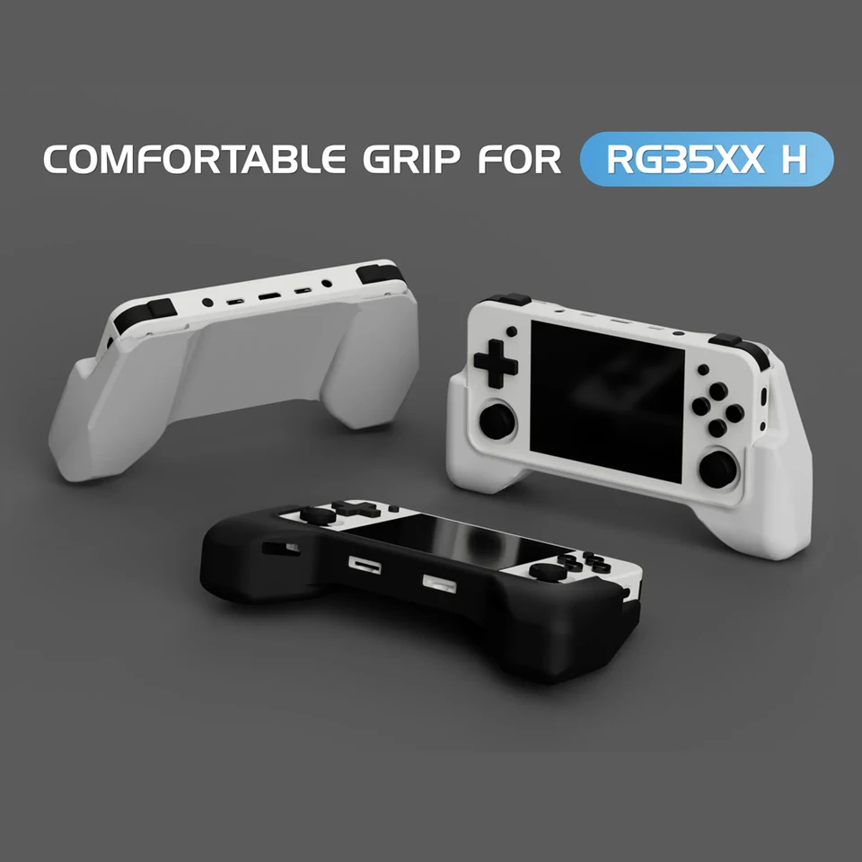 pre Anbernic RG35XXH Grip rukoväť DIY Controller 3D tlač pre RG35XX H Game Console držanie rukoväte ergonomický dizajn šedý