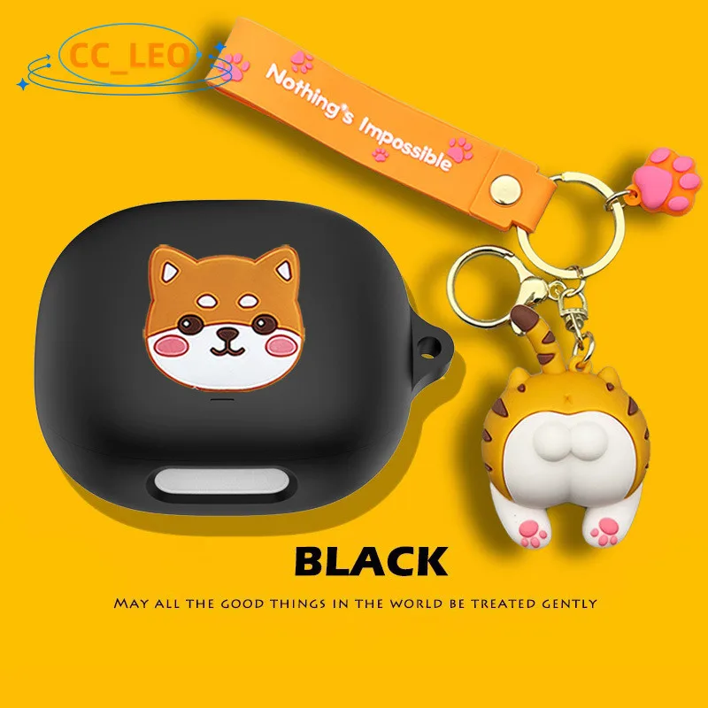 Pre Anker Soundcore Liberty 4 Pro Case Cute Cute Shiba Inu Shark Keychain Soundcore Liberty 4 Pro Silikone Soft Case Ochranný obal
