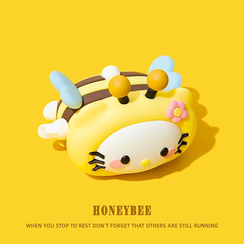 Pre Apple AirPods 1 2 3 4 Pro 2 Case Cartoon Bee Hello Kitty Silikónová slúchadlá Ochranné puzdro Roztomilý kryt pre slúchadlá