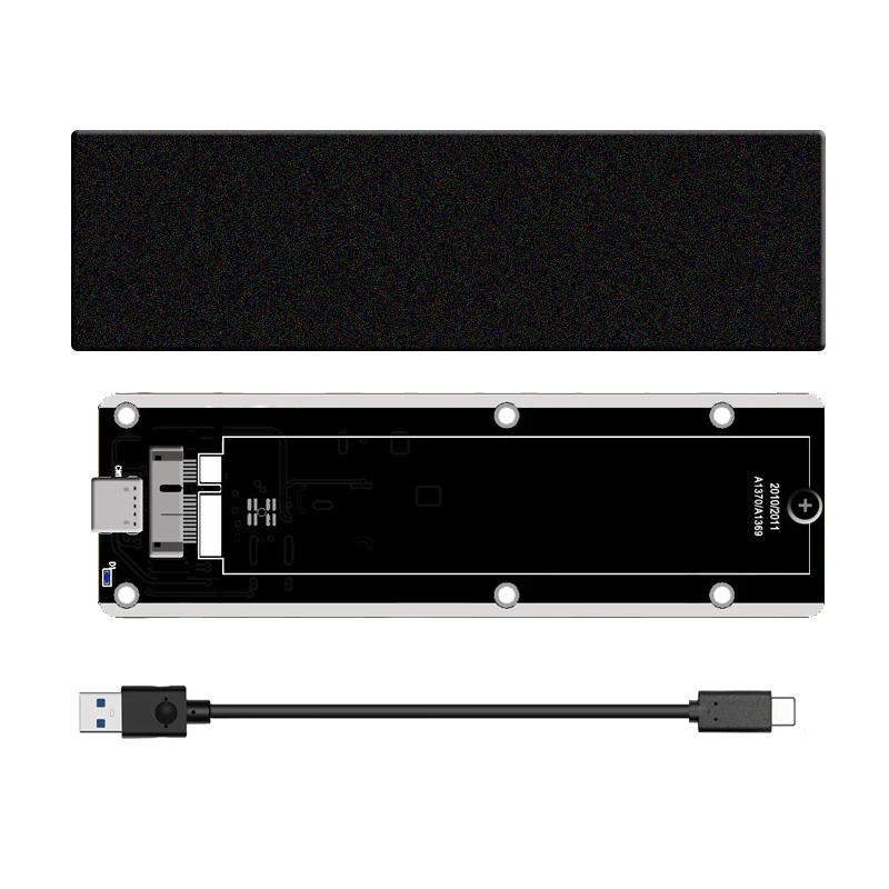Pre Apple MacBook 2010 2011 Air SSD A1369 A1370 Prenosný prípad USB3.2 Gen2 až 12+6pin m.2 SATA SSD Controlt 6g M2 SSD Mobile Box