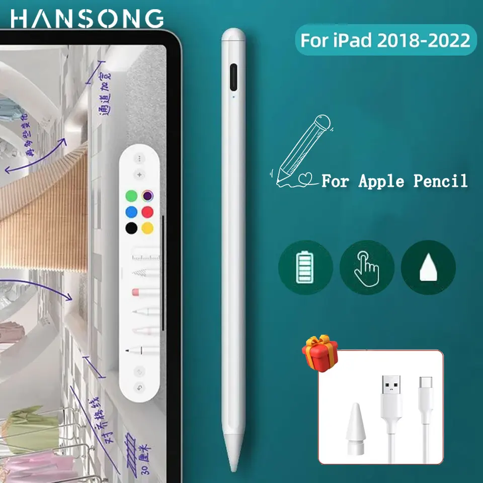 Pre Apple Pencil 2 iPad stylus pre iPad Pro 12.9 11 Air 5 4th iPad 6 7 8 9 10. MINI 6 5 2018-2022 Dva pero nabíjací režim
