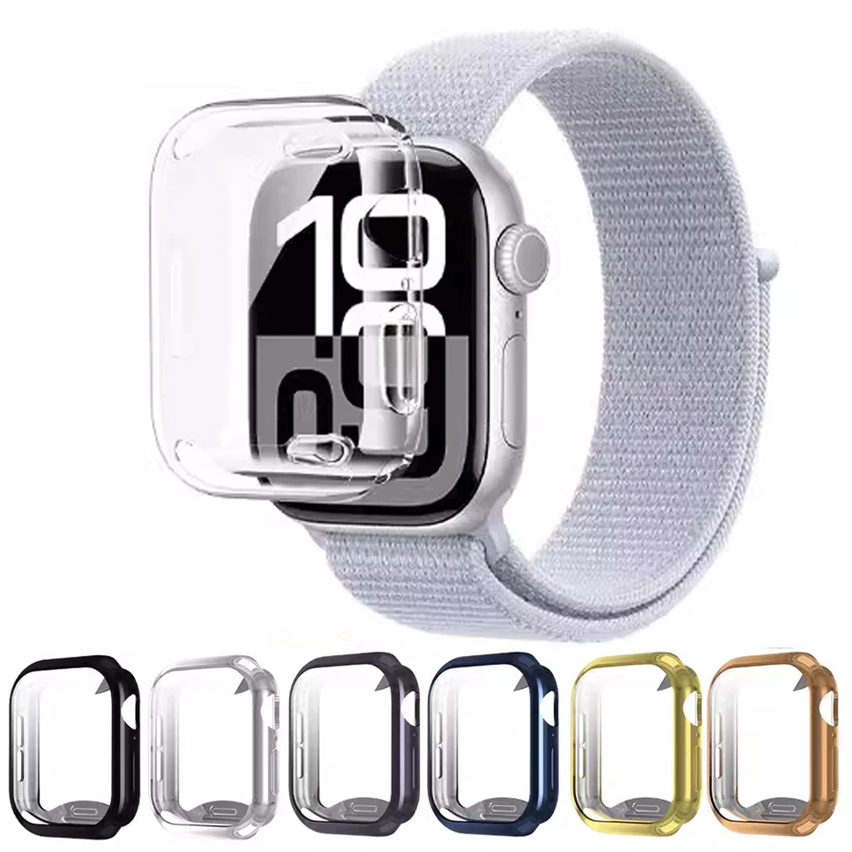 Pre Apple Watch 10 puzdro 46 mm 42 mm 45 mm 41 mm 44 mm 40 mm Screen Protector TPU Bumper Cover Iwatch Series 9 8 7 SE 6 5 4 Ochranné