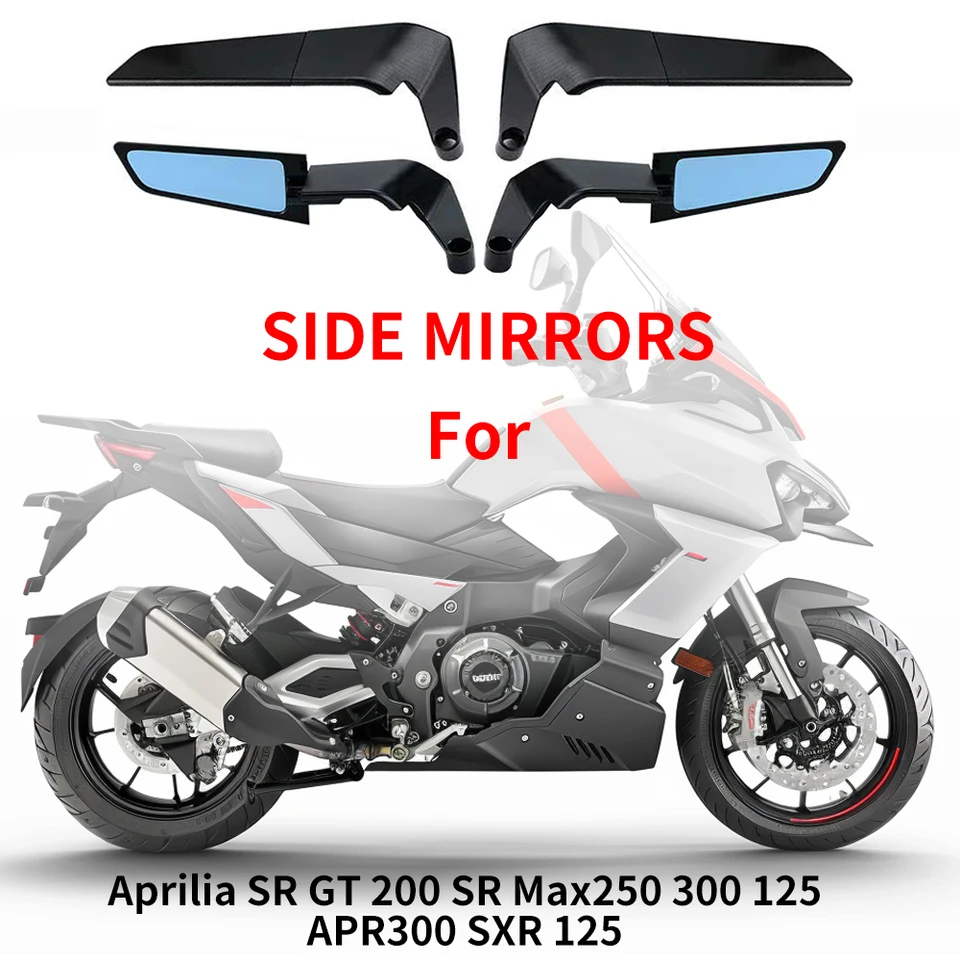 Pre apríl sr gt 200 sr max250 300 125 APR300 SXR 125 Motocyklové zrkadlá zrkadlové zrkadlo na otáčanie nastaviteľných zrkadiel