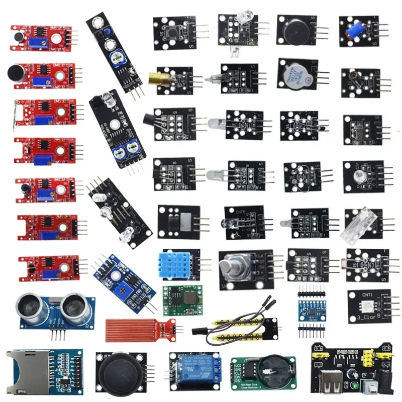 Pre Arduino 37 v 1 senzoroch Moduly Štartovacia súprava 37in1 Senzor 37 v 1 Senzorová súprava Uno R3 Mega2560