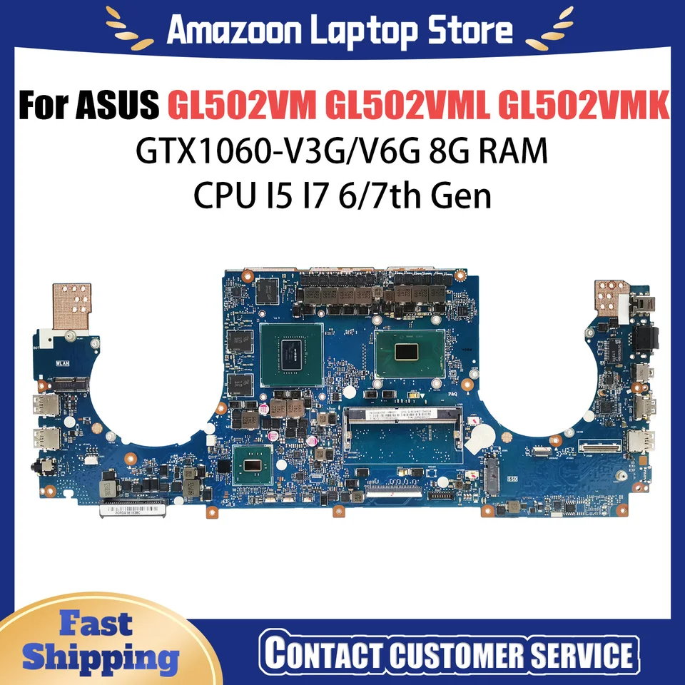 Pre ASUS GL502VM GL502VML GL502VMK GL502VMZ GL502V FX502VM S5VM S5V LAPTOP HORBOOK I5 I7 CPU 8G RAM GTX1060/V3G/V6G