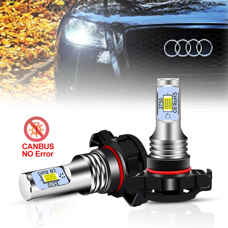 Pre Audi A3 8p 2008 2009 2010 2012 2012 2012 5202 PS19W PS24W H16 LED denné žiarovky Canbus DRLS CAR TAR SEATHEMT