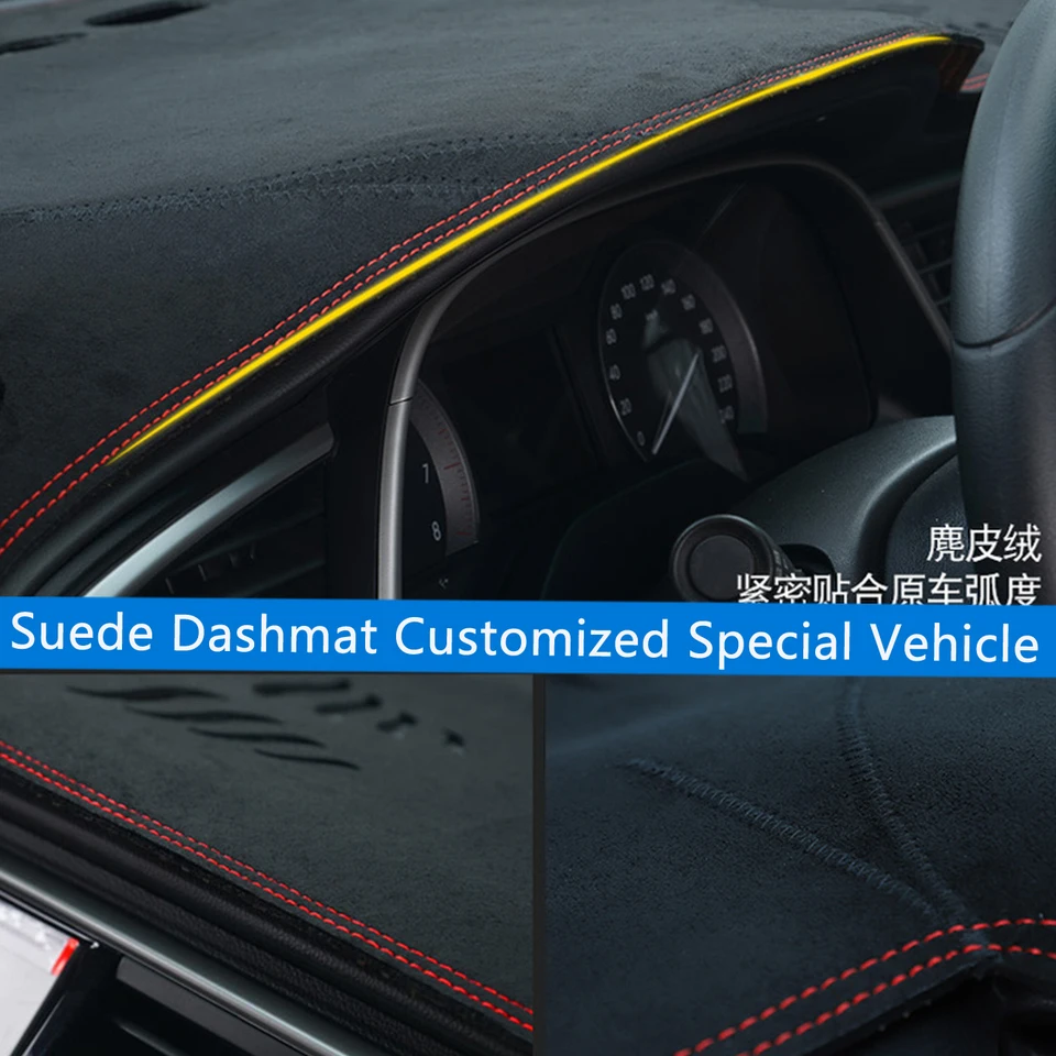 Pre Audi A3 8y Sline S3 2021 2022 2023 2024 Automatické interiérové ​​semišové dashmat Dashboard Dashboard Dash Dash Mat Rat