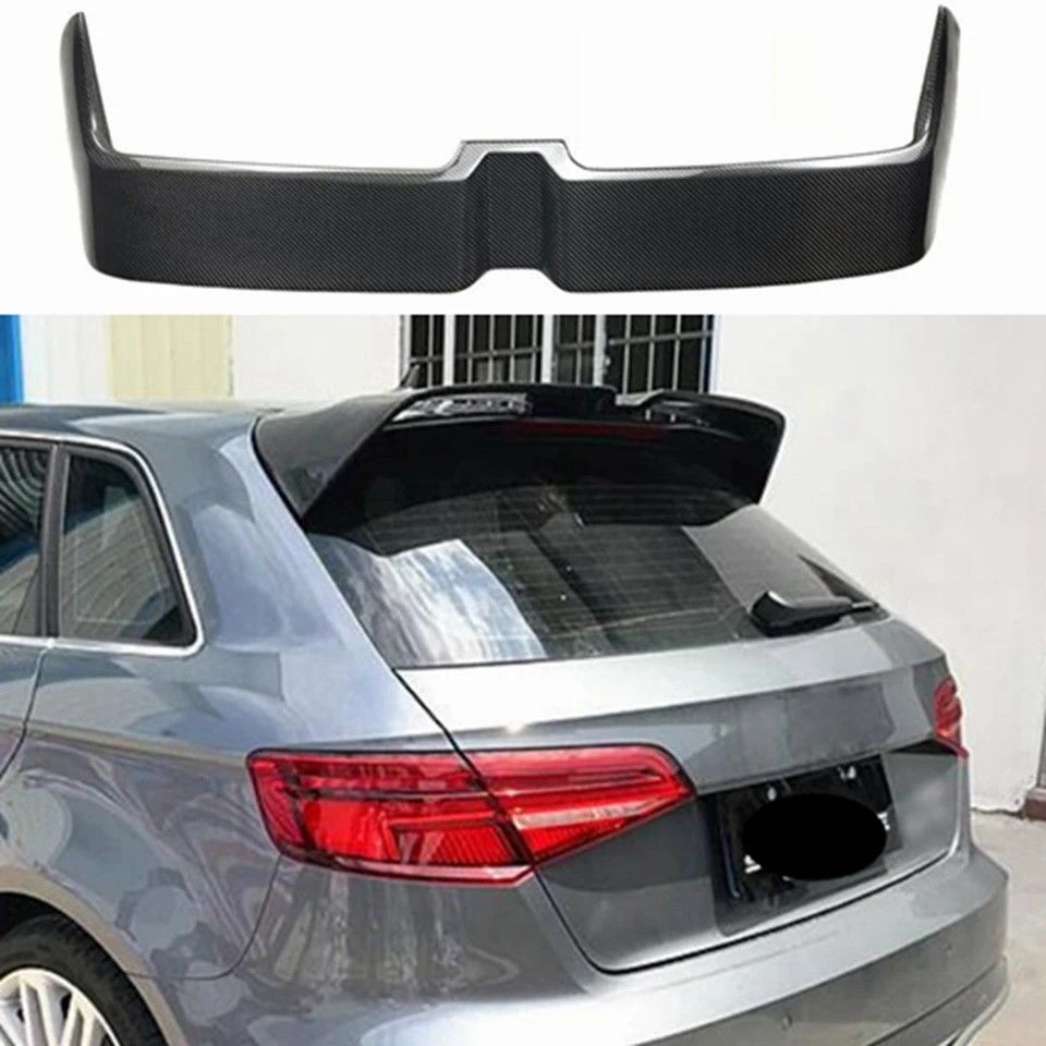 Pre Audi A3 S3 S Line 8v Hatchback 5Doors 2014-2018 Vysoko kvalitný ABS plastový plastový strešný spojler kufre kmeňa krídla Boot Cover Príslušenstvo