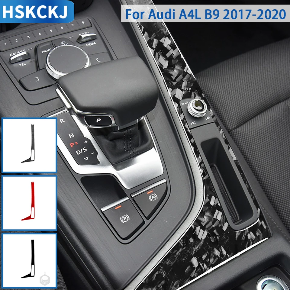 Pre Audi A4 A4L B9 2017 2018 2019 2020 Príslušenstvo Doplnky uhlíkových vlákien Vnútorný prevodový rad