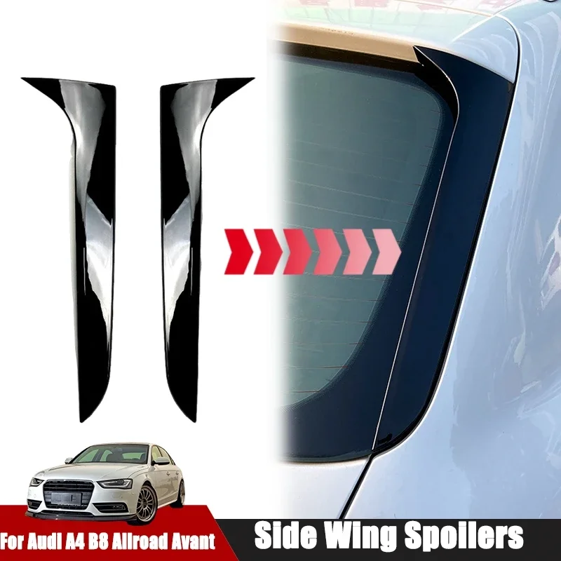 Pre Audi A4 B8 Allroad Avant 2009 2010 2011 2012 2013 2014 2015 2016 SPOILER SPOILER AUTOM STRÁNKA STRÁNKA SPOILER SPOiler Čierne bočné krídlo
