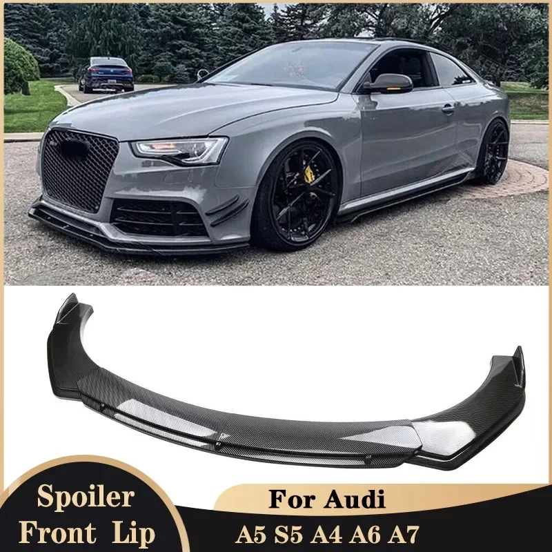 Pre Audi A5 S5 A4 A6 A6 A7 AUR PREDNÉ POPRAVY Spiler Splitter Uhlíkové vlákno Body súpravy Tuning Difuzér Autá príslušenstvo