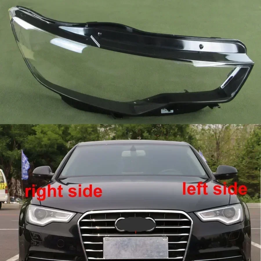 Pre Audi A6 C7 2012 2013 2014 2015 2015 predný svetlometový kryt svetlometový lampa s obalom Priehľadná lampa Lamshade Plexiskla