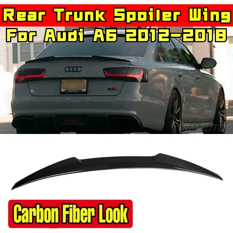 Pre Audi A6 C7 Sedan 2012 2013 2014 2015 2016 2017 2018 Zadný spojler Wing Body Kit M4 Style CAR CAR