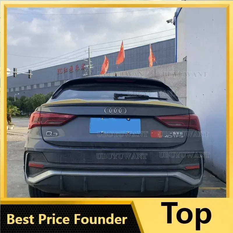 Pre Audi Q3 Sportback vysokokvalitný ABS Material Charie Wing Primer Color Audi Q3 Sportblack Spoiler 2019-2022 M4 Štýl