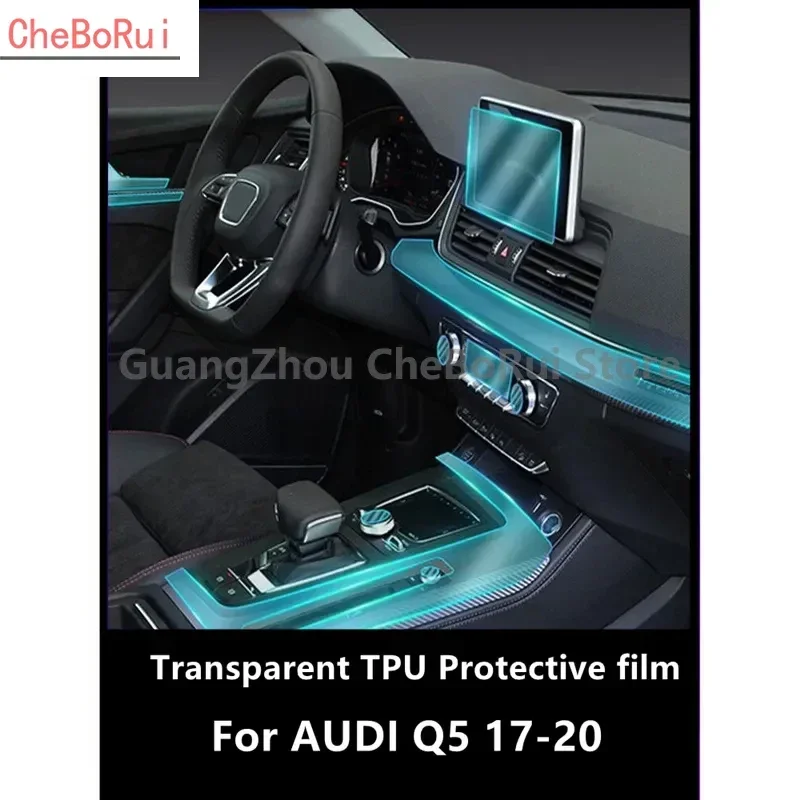 Pre Audi Q5 17-20 Con Interiér Center Transparent TPU Ochranný film Anti-Scratch Opravy Film Accessories Oprava