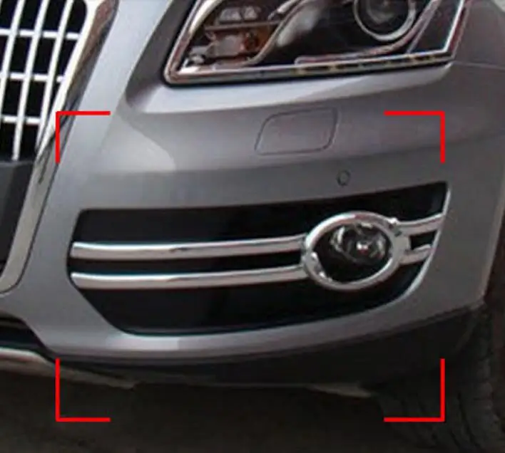 Pre Audi Q5 2009 2010 2012 2012 Vonkajší ABS Chrome Chrome Foglight Cover Tin Svetlo Light Light Lamp Remes