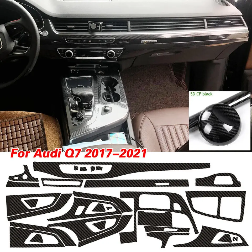 Pre Audi Q7 4M 2017-2019 5D obtisky pre domácich majstrov uhlíkových vlákien