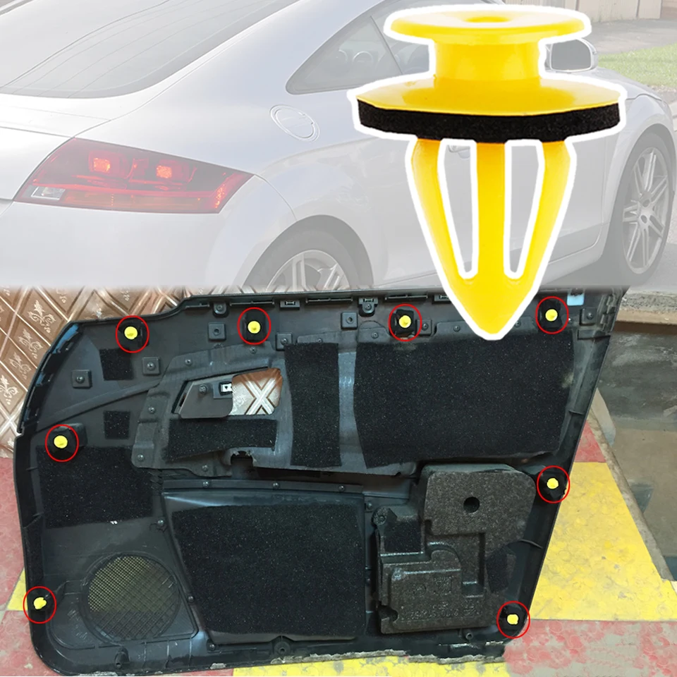 Pre Audi TT 8J 2006 2007 2008 2009 2010 2010 2012 2013 2014 2014 TRECH DOOR PANEL CLOP CLIP Interiérový konferovač