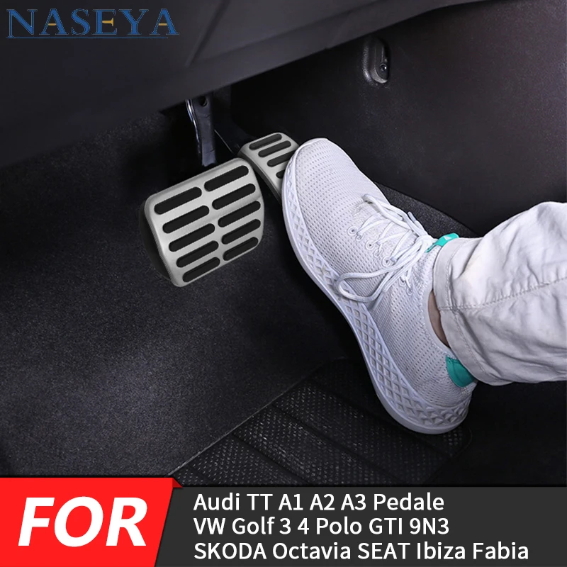Pre Audi TT A1 A2 A3 pre Volkswagen Golf 3 4 Polo GTI 9N3 Pedale Car Plynové brzdové pedále pre sedadlo Škoda Octavia Ibiza Fabia