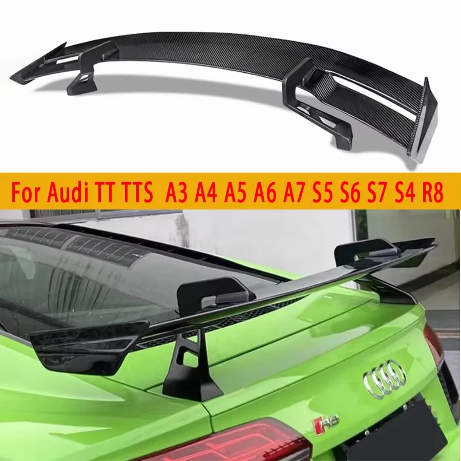 Pre Audi TT TTS A3 A4 A5 A6 A7 S5 S6 S7 S4 R8 Uhlíkové vlákno Tail Flut