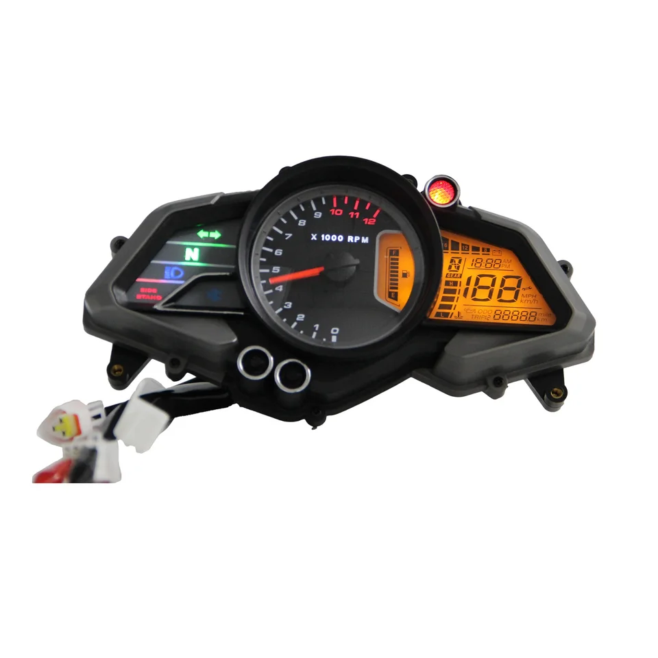 Pre Bajaj 200ns Tachometer digitálny kilometer Motocykel meracieho meracieho meracieho zariadenia LCD prístroj LCD