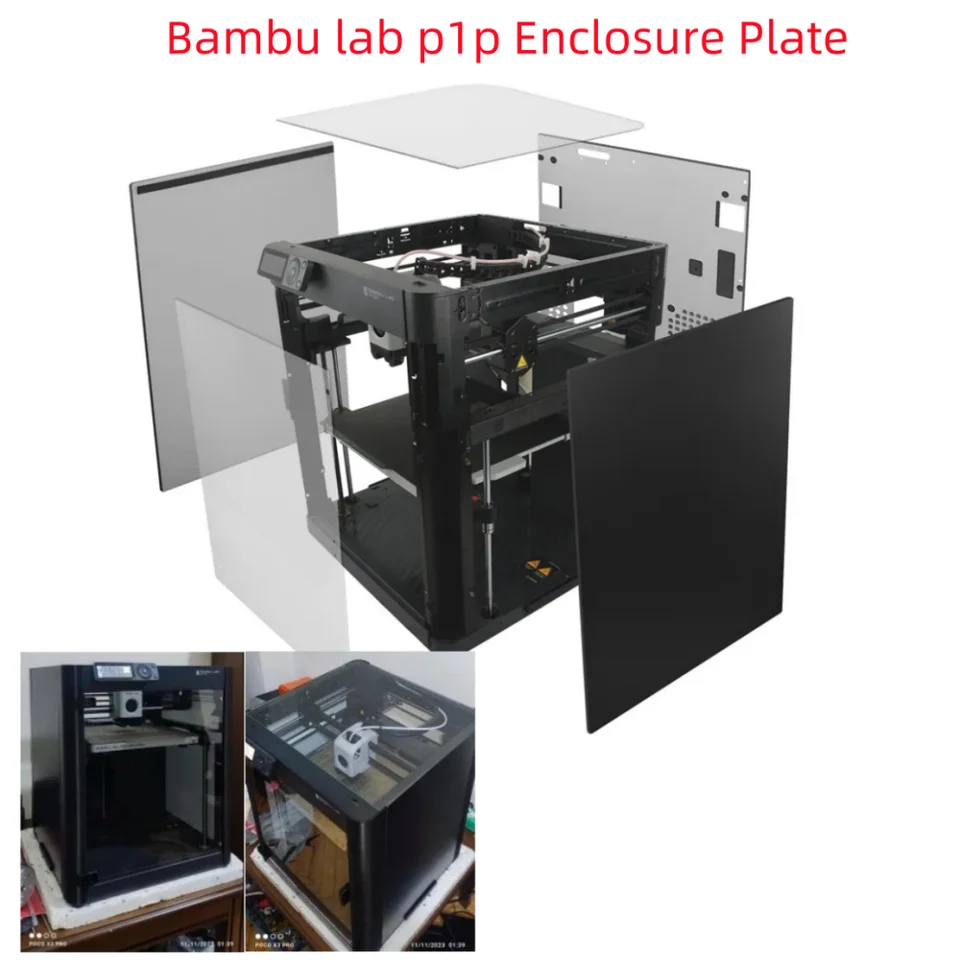 Pre Bambu Lab P1p Upgrade Control Plate s vysokou teplotou odolnou voči čiernym PC panelo