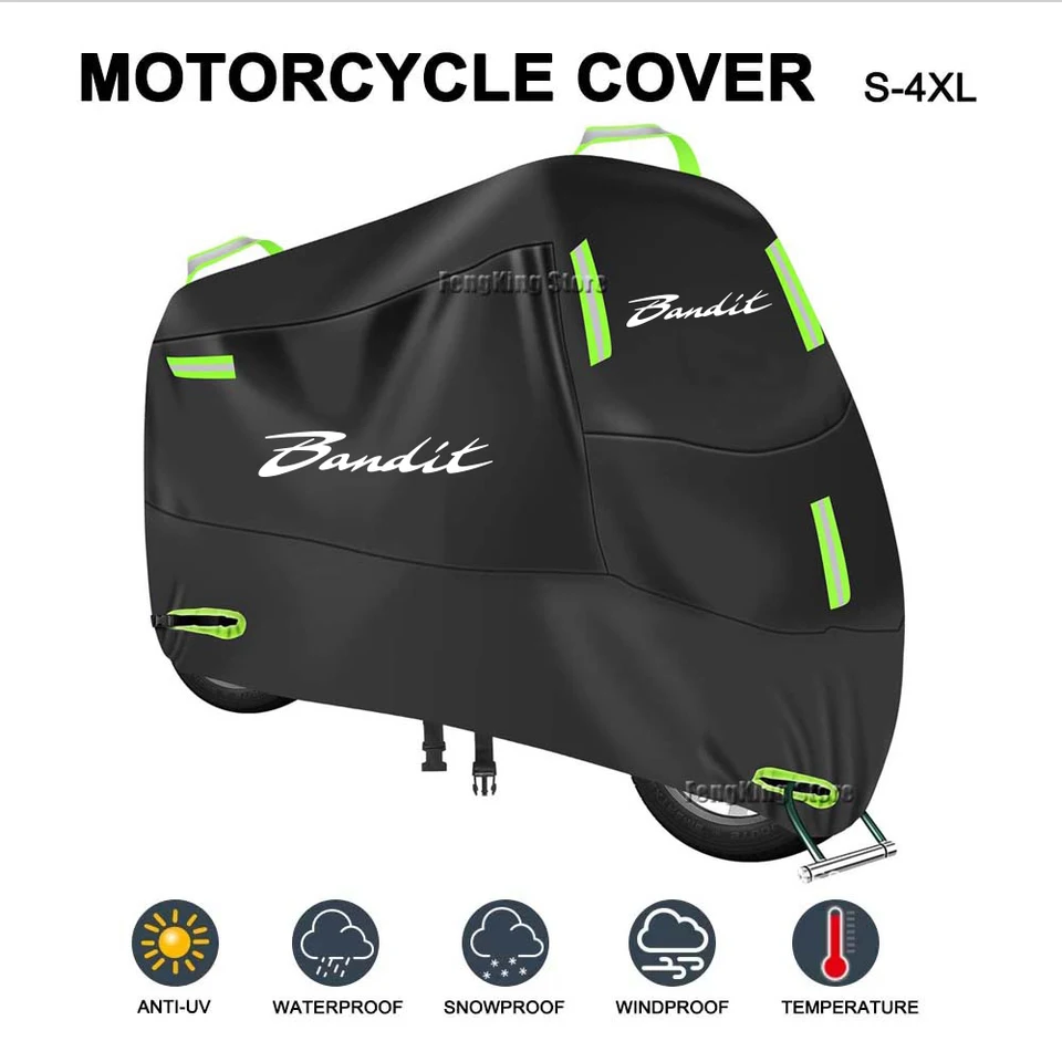 Pre bandit 1200 1250 1250s 1250f 250 400 650 GSF 650 Motocykelový kryt nepremokavého vonkajšieho priestoru UV ochranný kryt dažďového krytu