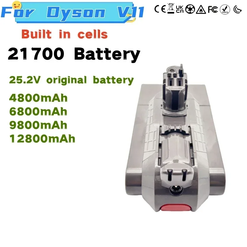 Pre batériu Dyson 25,2V 12800 mAh používané na vysávač Dyson Valcyr Fluffy SV15 V11 Absolútne extra V11 Absolute V11 Animal 970145-02