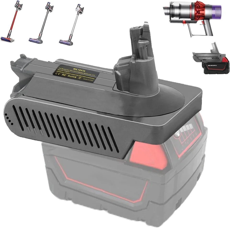 pre batériu Dyson V10 pre adaptér batérie pre Milwaukee 18V Li-Ion Battery Convert do práce pre Dyson V10 SV12 Vysávač na zvieratách