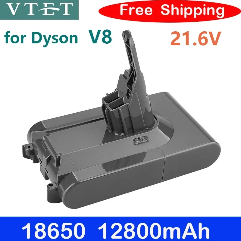Pre batériu Dyson V8 12800MAH 21,6V 18650 Dyson SV10 V8 Absolute /Fluffy /Animal Li-Ion vysávač nabíjateľnú batériu186501865018650