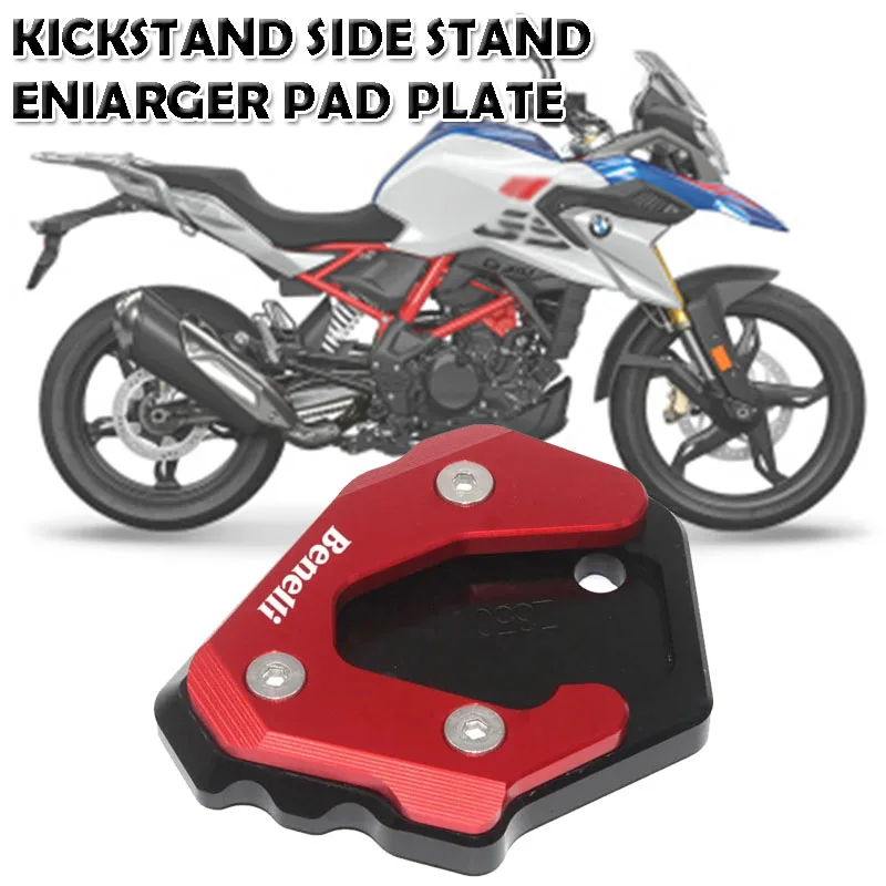 Pre Benelli Leoncino 500 Leoncino500 BJ500 Motocykel CNC Kickstand Foot Side Stock Extension Podporná doska Zväčšenie dosky