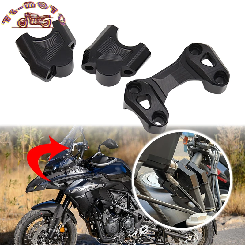 Pre Benelli TRK502 TRK502X TRK251 Motocyklové príslušenstvo riadidlá rukoväte Rukoväť stúpača Clamp Clamp Drund Runchar Adapter Mount Adapter