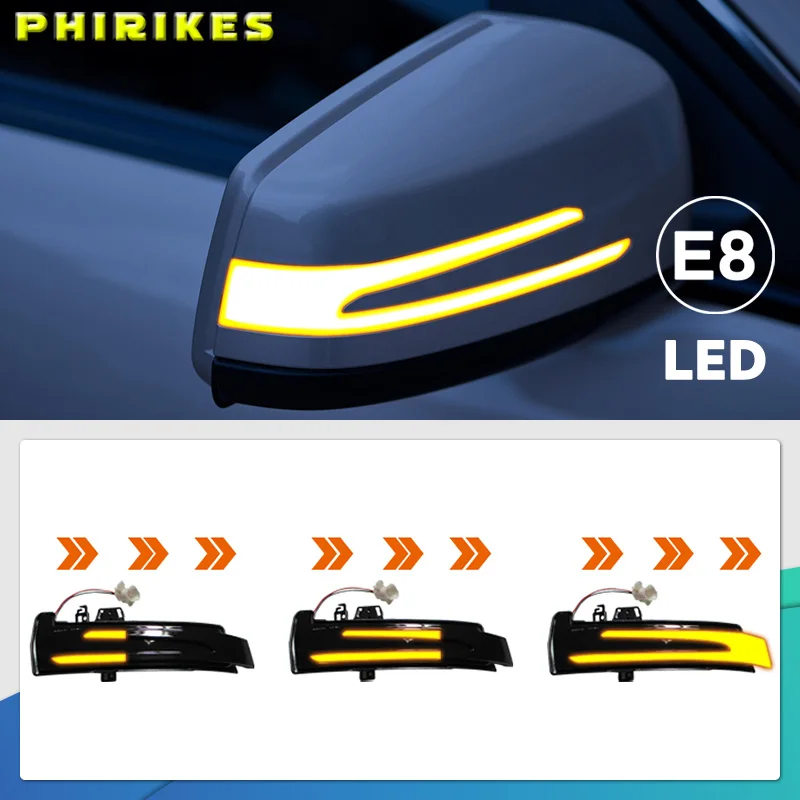 Pre Benz A/B/C/E/S/Cl/CLA/CLS/GLA/GLK W176 W246 W212 W204 C117 X156 X204 W221 W218 LED bočné zrkadlo Dynamické signálne svetlá