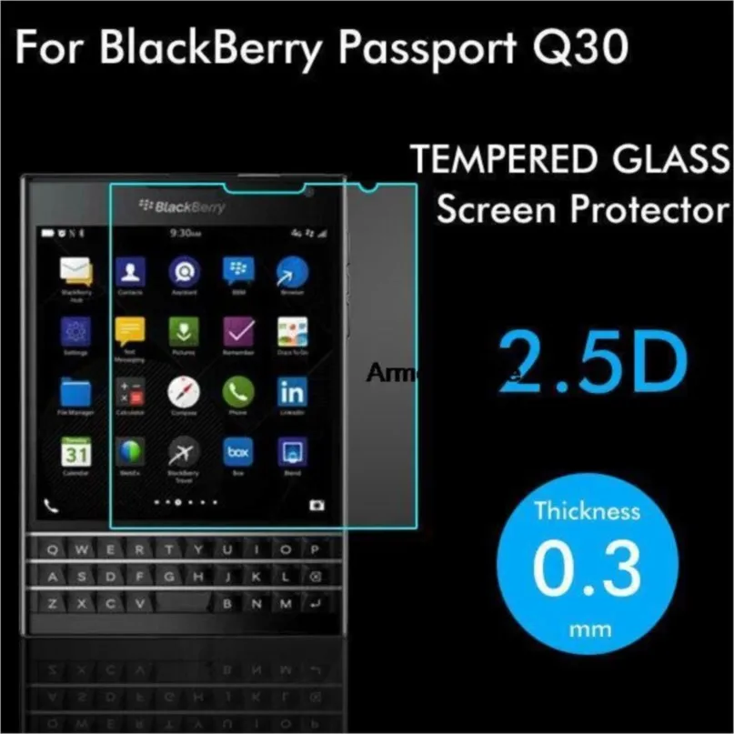 Pre BlackBerry Passport Temped Glass 9H Protect Film Ochranný chránič LCD Screen Chráni