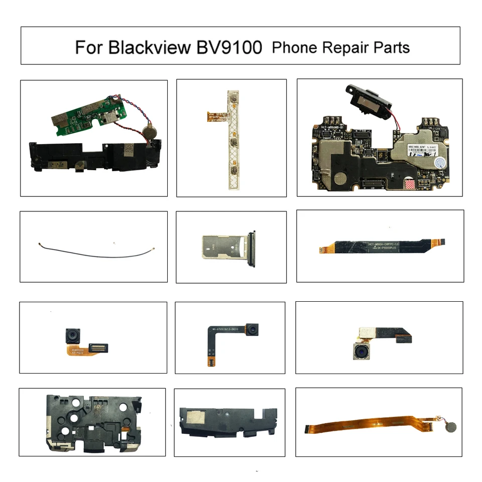Pre BlackView BV9100 USB Nabíjací doska/hlavná doska Flex kábel/predná zadná kamera/hlasitosť tlačidiel/STROŽKA STROJA SPOLOČNOSTI/KARTA/KOVA