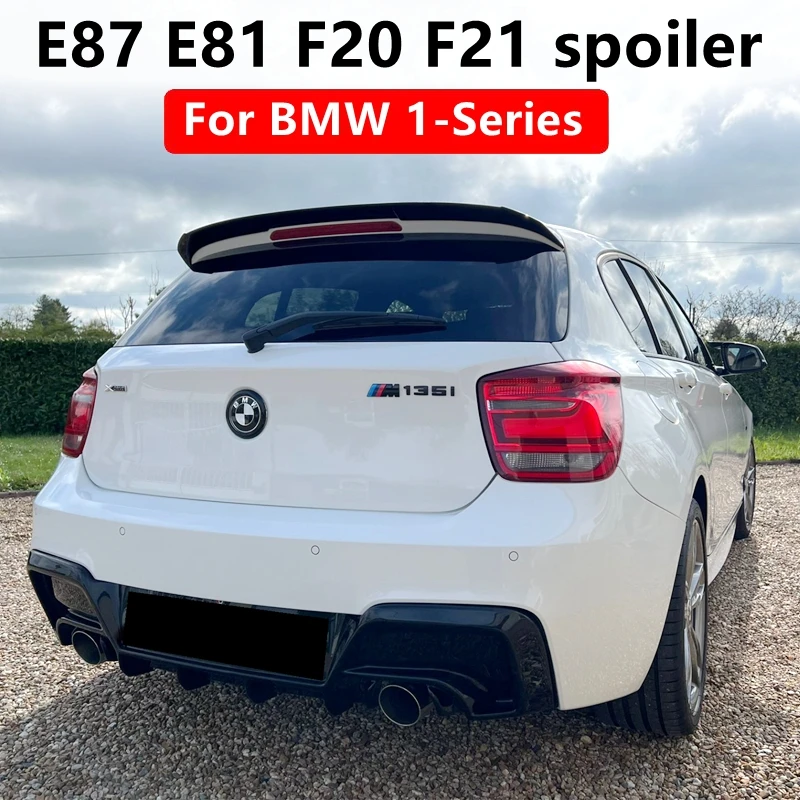 Pre BMW 1 sériu E87 E81 F20 F21 116i 120i 118i M135i SPOILER 2005 až 2019 Vysoko kvalitný spoiler s uhlíkovými vláknami ABS ABS