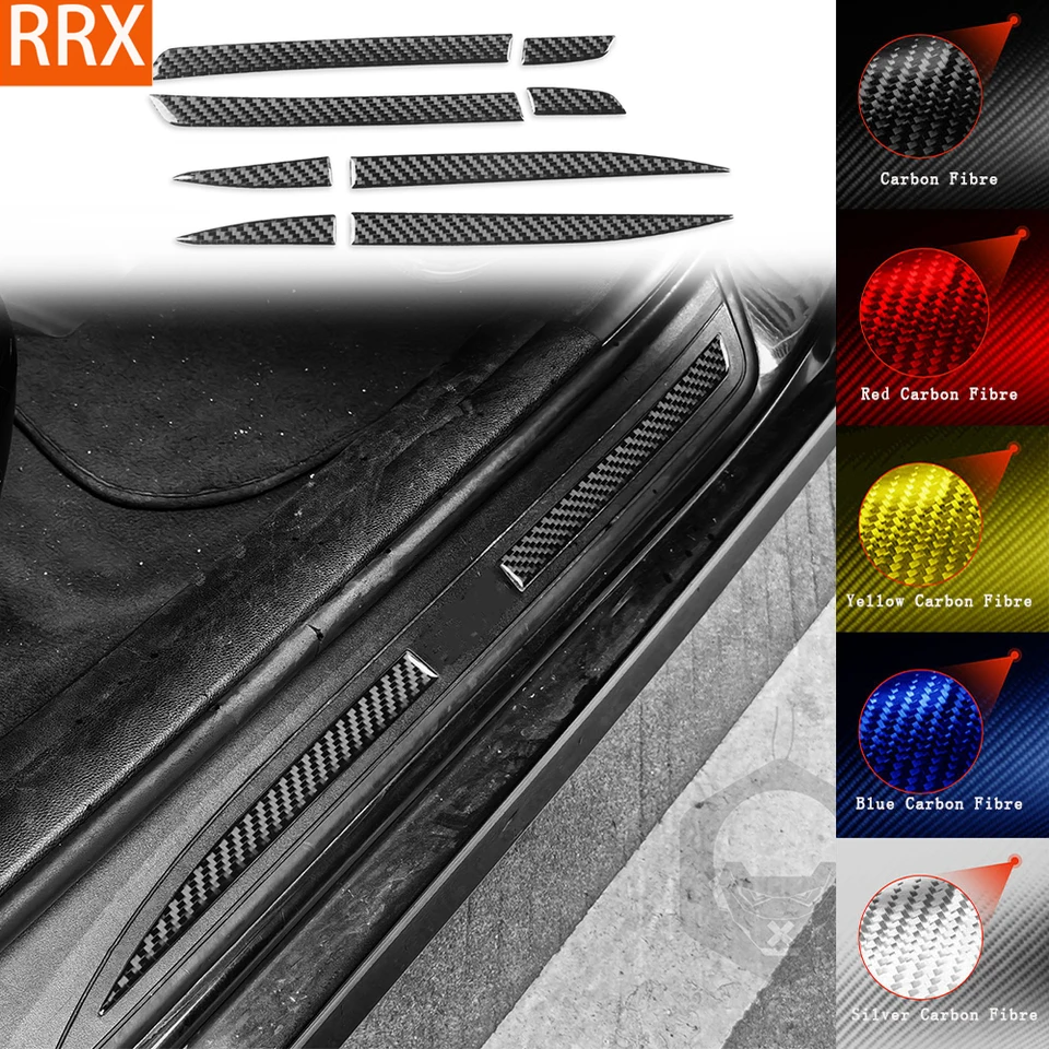 Pre BMW 3 Series E90 M3 2005-2012 Skutočné mäkké uhlíkové vlákna STILL Dvere SILL SILL PANEL PANEL Auto vo vnútri dekoratívnych doplnkov