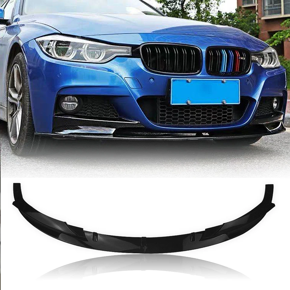 Pre BMW 3 Series F30 F31 M Sport 320I 328i 330I 335I 2012-2018 Predný nárazník automobilu Lesk Lesk Black Splitter Body Body Body Kit