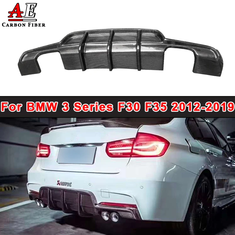 Pre BMW 3 Series F30 F35 2012-2019 Zadný nárazník uhlíkových vlákien SPOILER SPOILER ORP OUT OBRADNÉ OBCHODOVÁ KIT Body