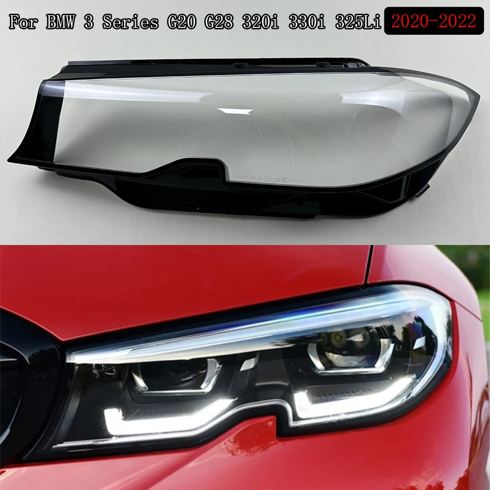 Pre BMW 3 sériu G20 G28 320I 330I 325LI 2020 2021 2022 Predný svetlometový kryt svetlomety Lampshade Auto Head Light Light Shell