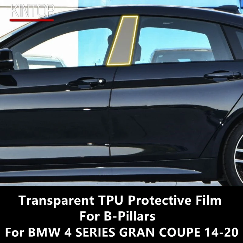 Pre BMW 4 Series Gran Coupe 14-20 F36 B-Pillary Transparentné TPU Protect Film Anti-Scratch Opravy Film Accessories Oprava