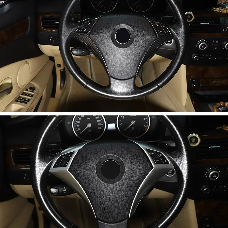 Pre BMW 5 Series E60 E61 2003-2010 ABS uhlíkové vlákno volant volant Gombítoru Rámový rámec Tresp