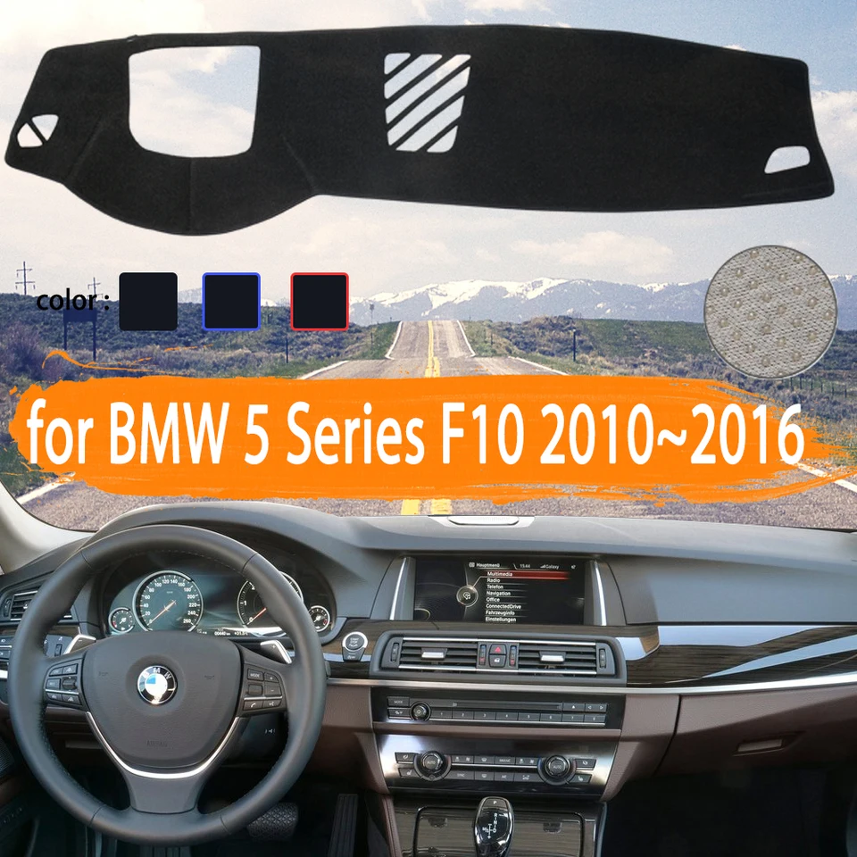 pre BMW 5 Series F10 2010 ~ 2016 Cons Dashboard Cover Dashmat Vyhnite sa ľahkým slnečným tieňom Koberec Carpet Autori 2011 2012 2013 2014